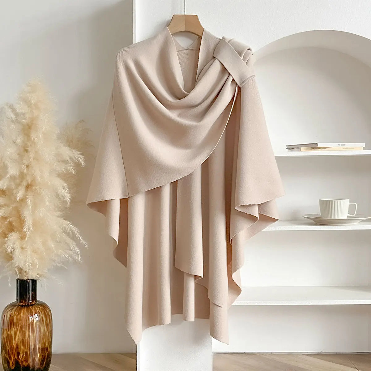Poncho Winter Warm Solid Color Shawl