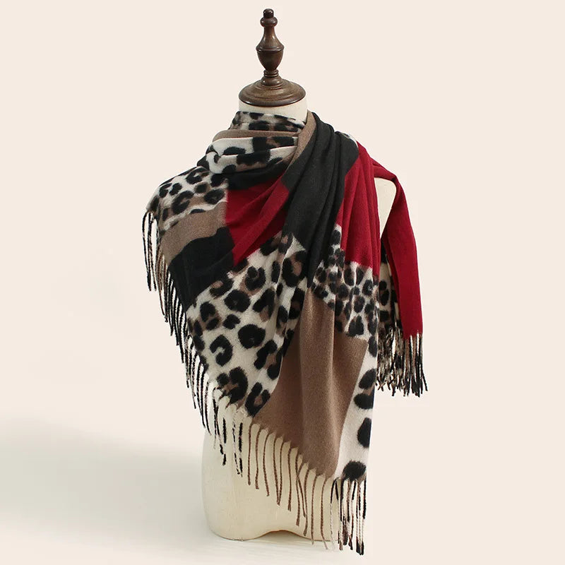 Winter New Leopard Print Scarf