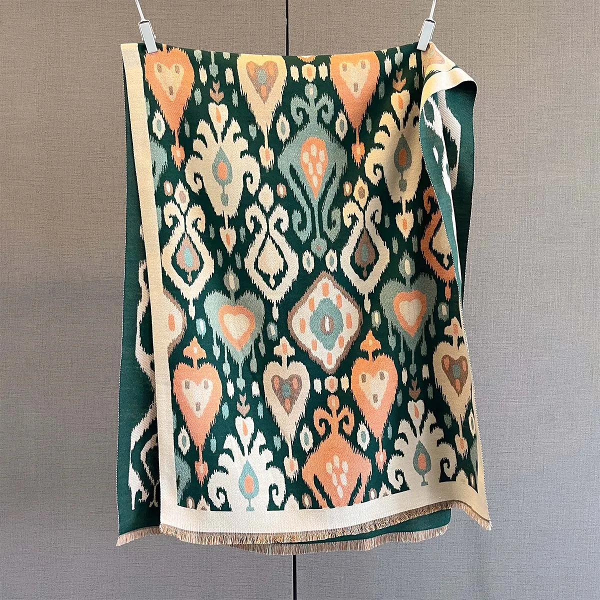 Women Autumn Winter Thick Warm Shawl Wrap Retro Luxury Scarf BigBlanket Bufanda Poncho Echarpe Pashmina Stoles Cold-proof Hijab