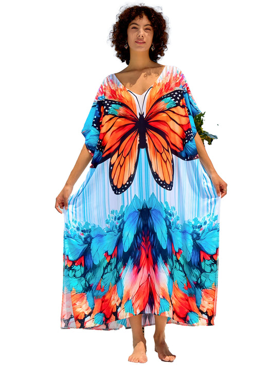 Plus Size Boho Dress/butterfly