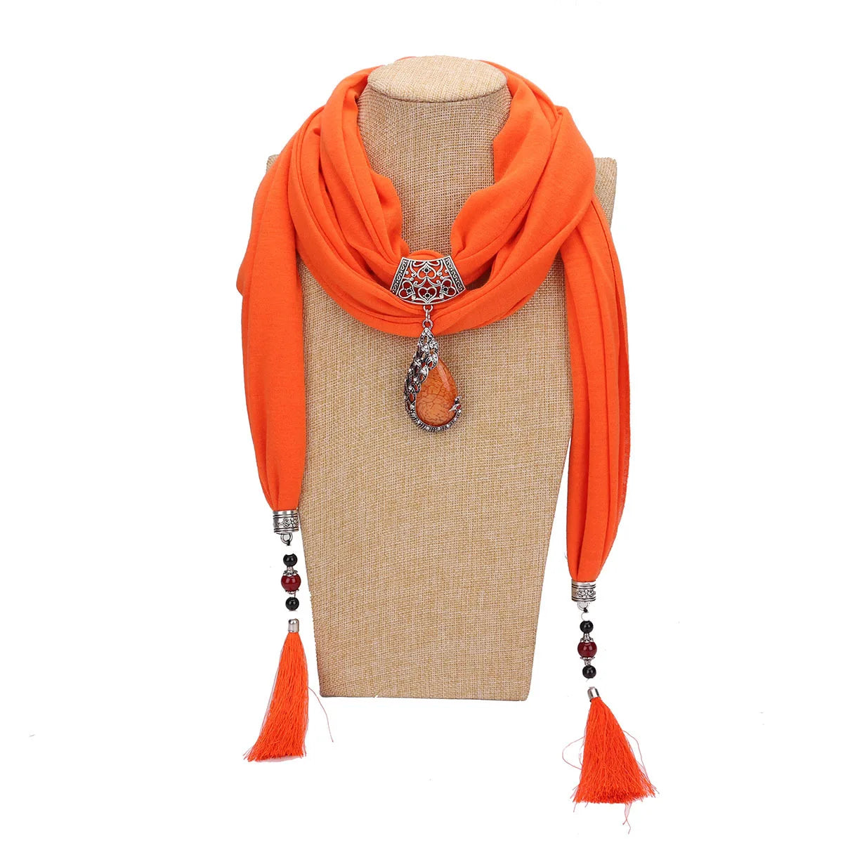 Women Scarf Pendant Necklace