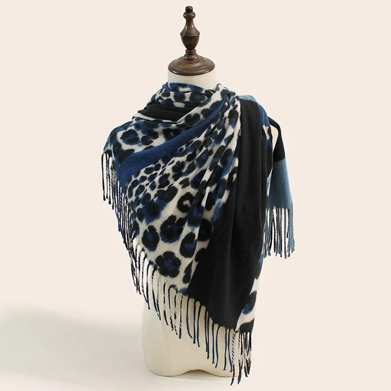 Winter New Leopard Print Scarf
