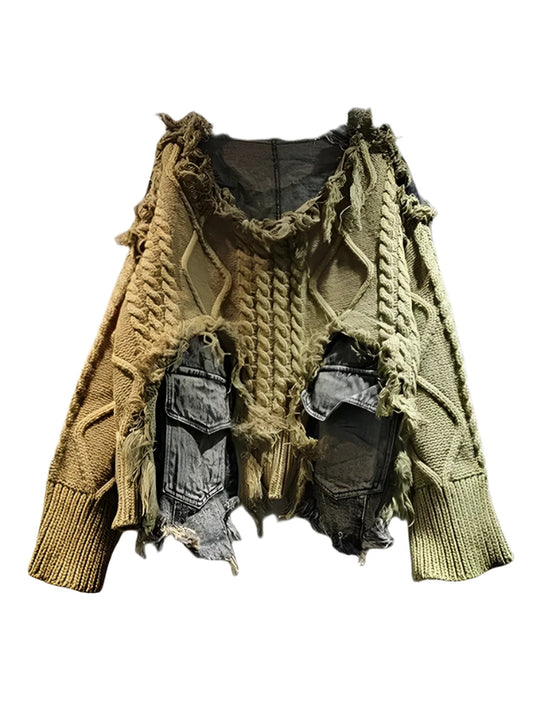 One size Jumper with iregular cut