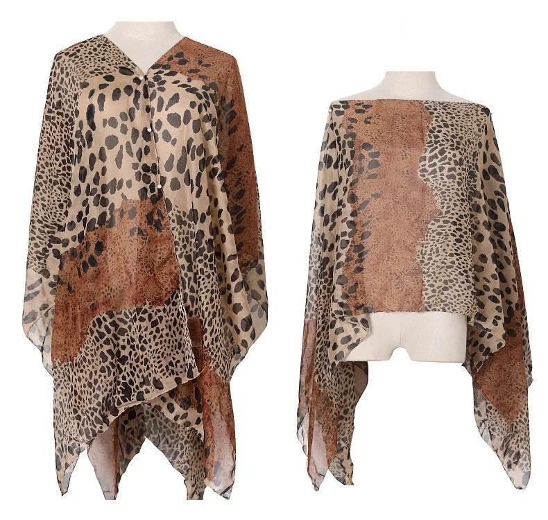 Women  Leopard Print Shawl