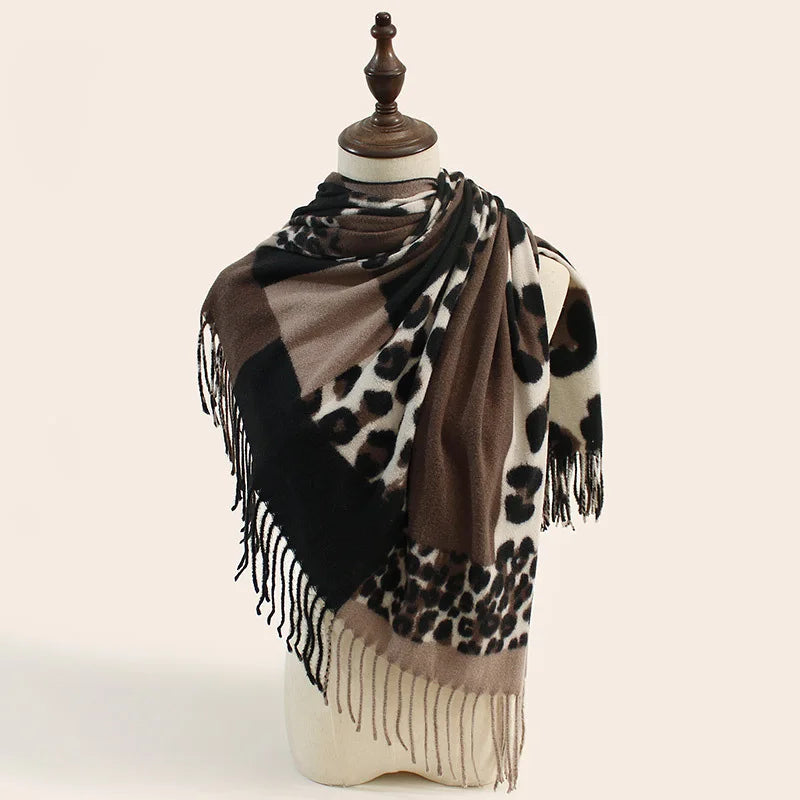 Winter New Leopard Print Scarf