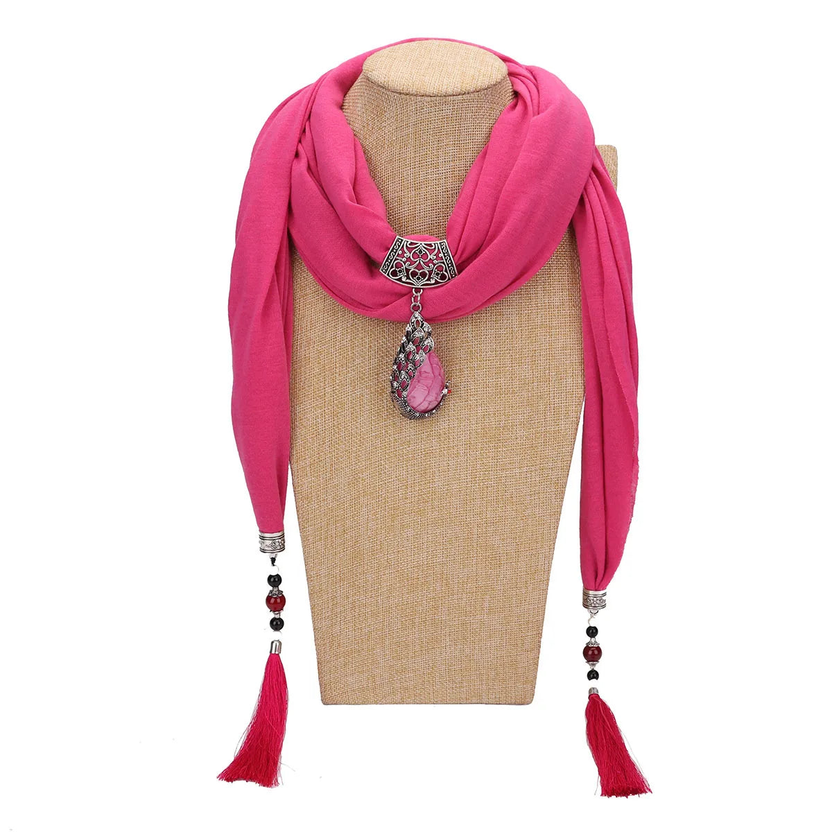 Women Scarf Pendant Necklace