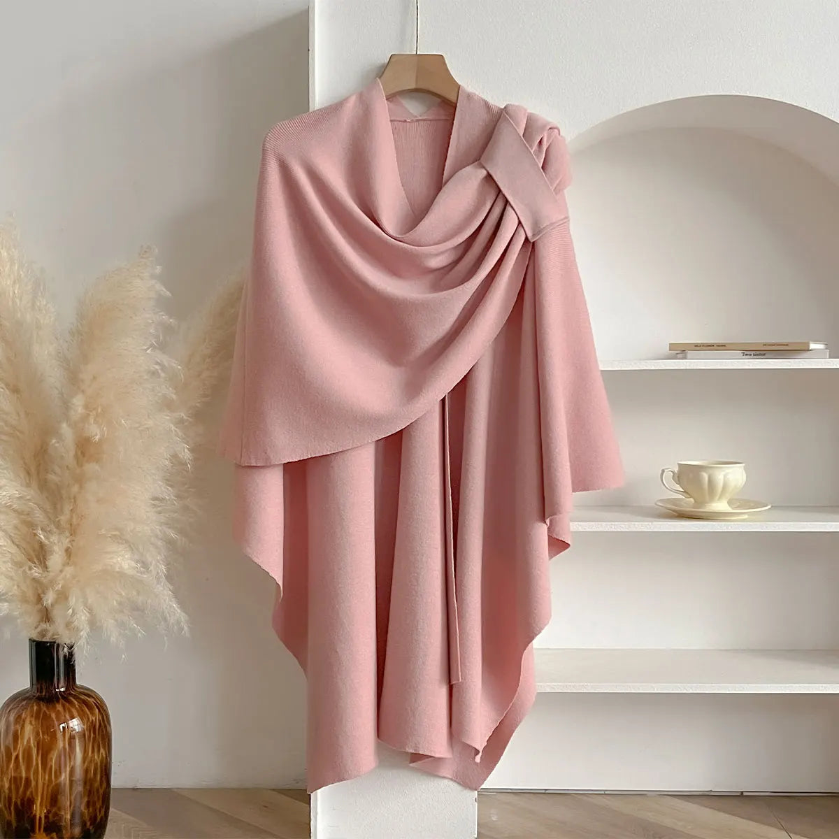Poncho Winter Warm Solid Color Shawl