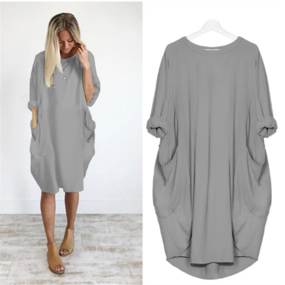 Loose  Long Sleeved Dress