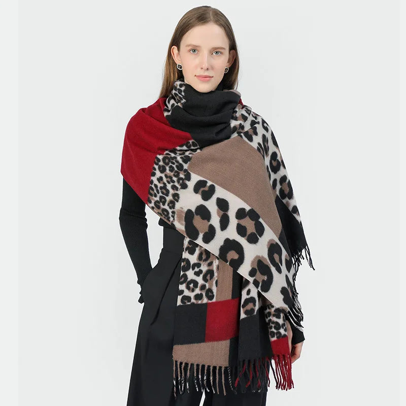 Winter New Leopard Print Scarf