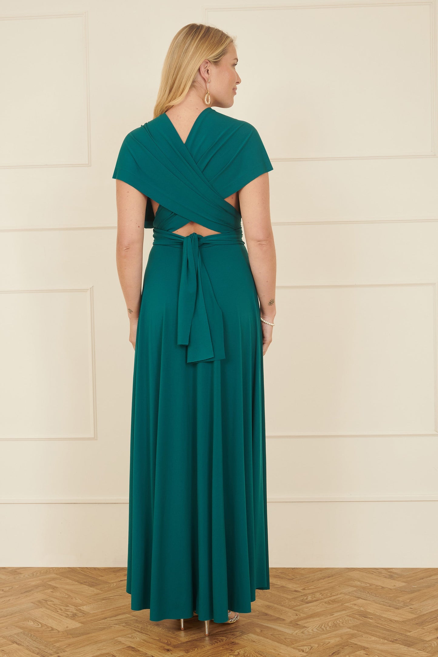 Yumi Green Jersey Stretch Multiway Midi Dress