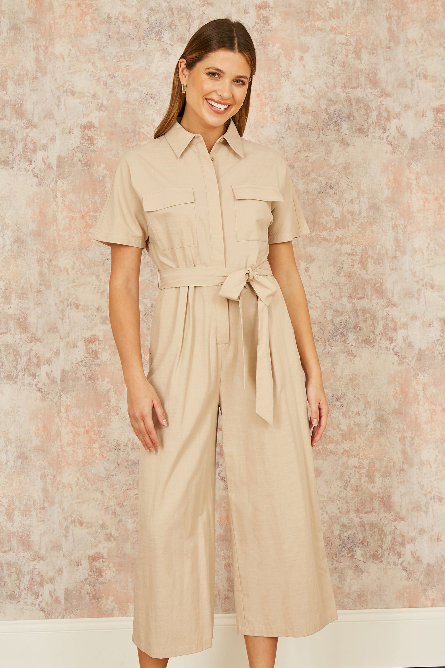 Yumi Stone Utility Relaxed Fit Jumpsuit