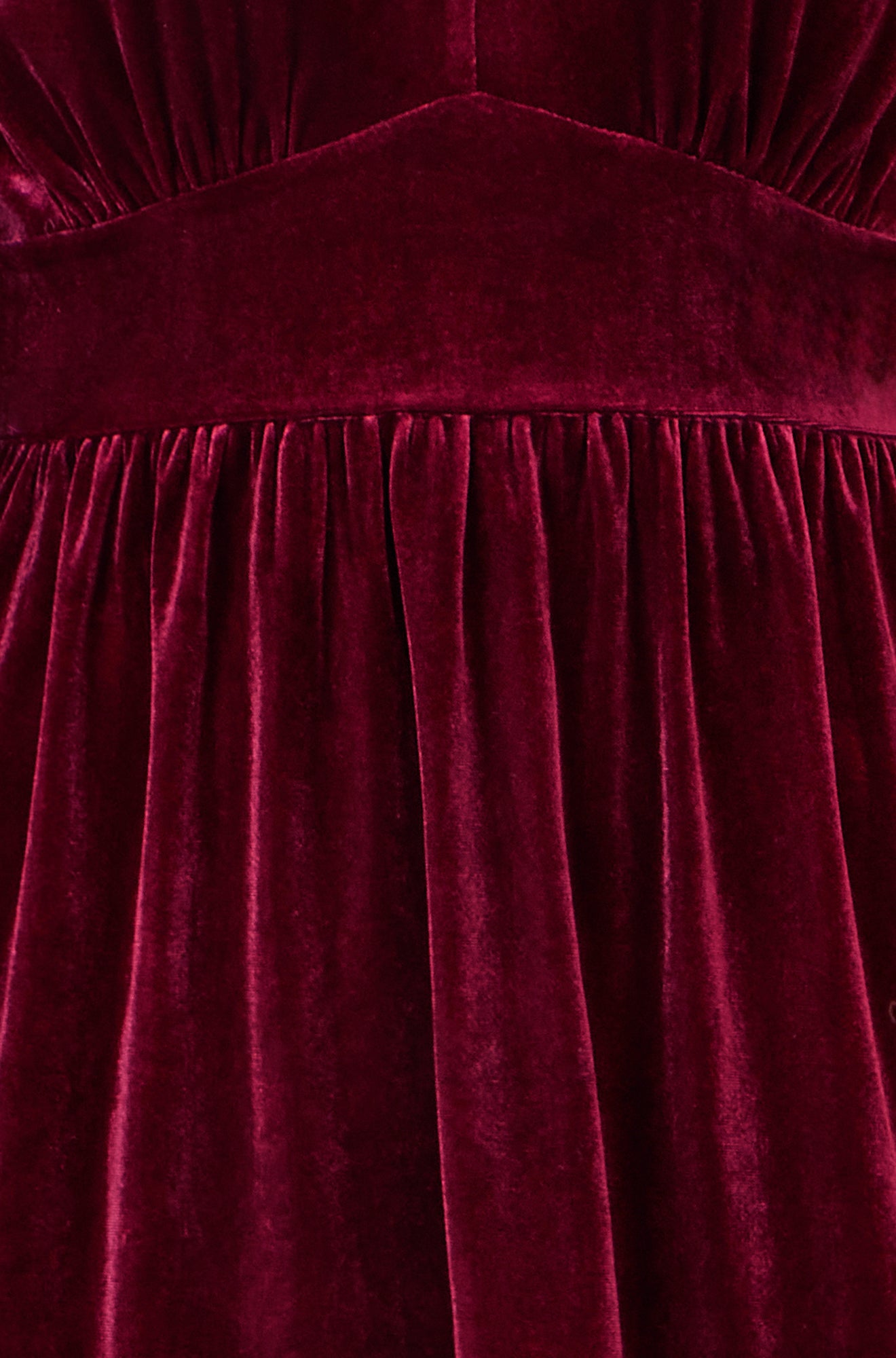 Yumi Burgundy Velvet Long Sleeve Skater Dress