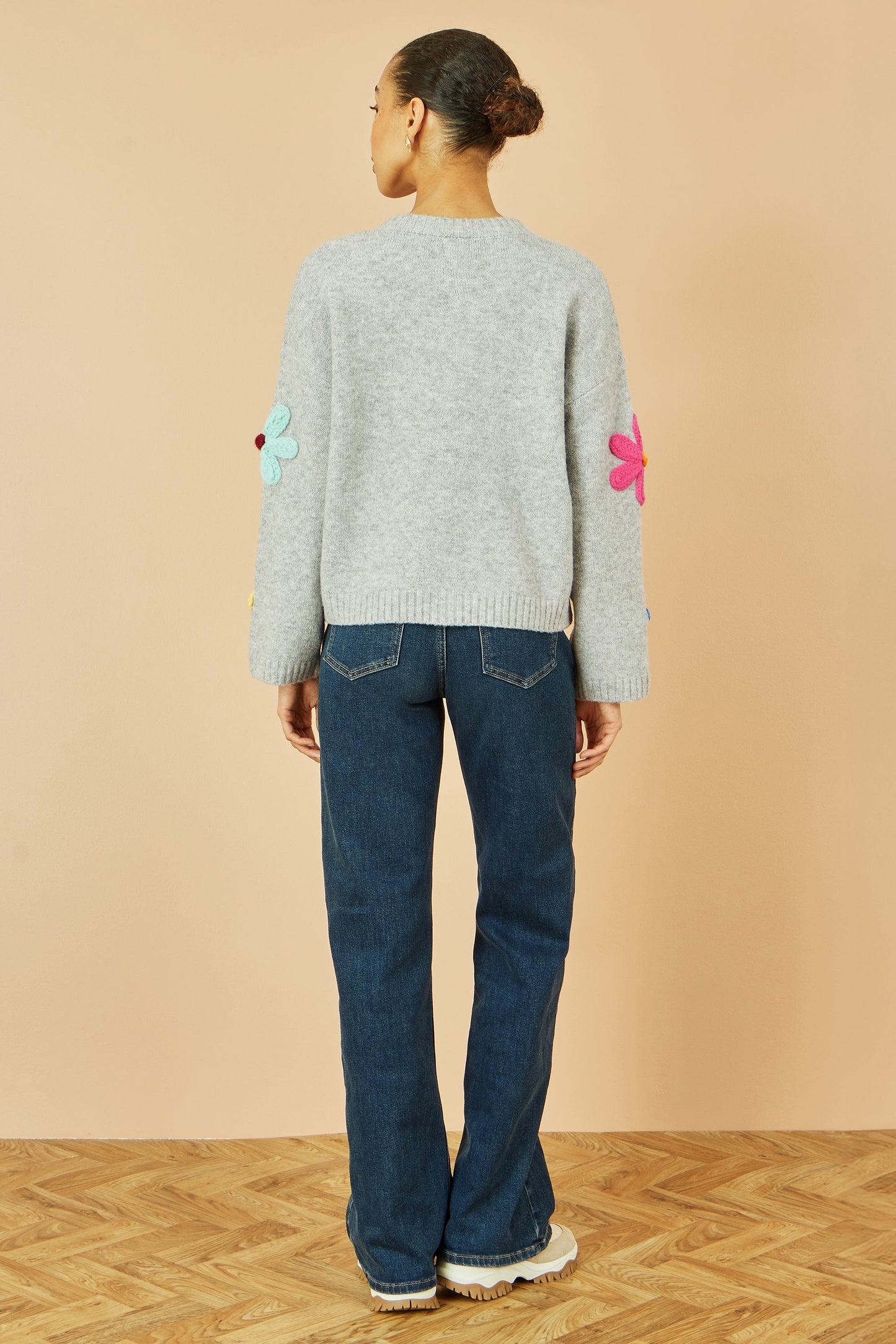 Yumi Blue Dark Wash Stretch Wide Leg Jeans