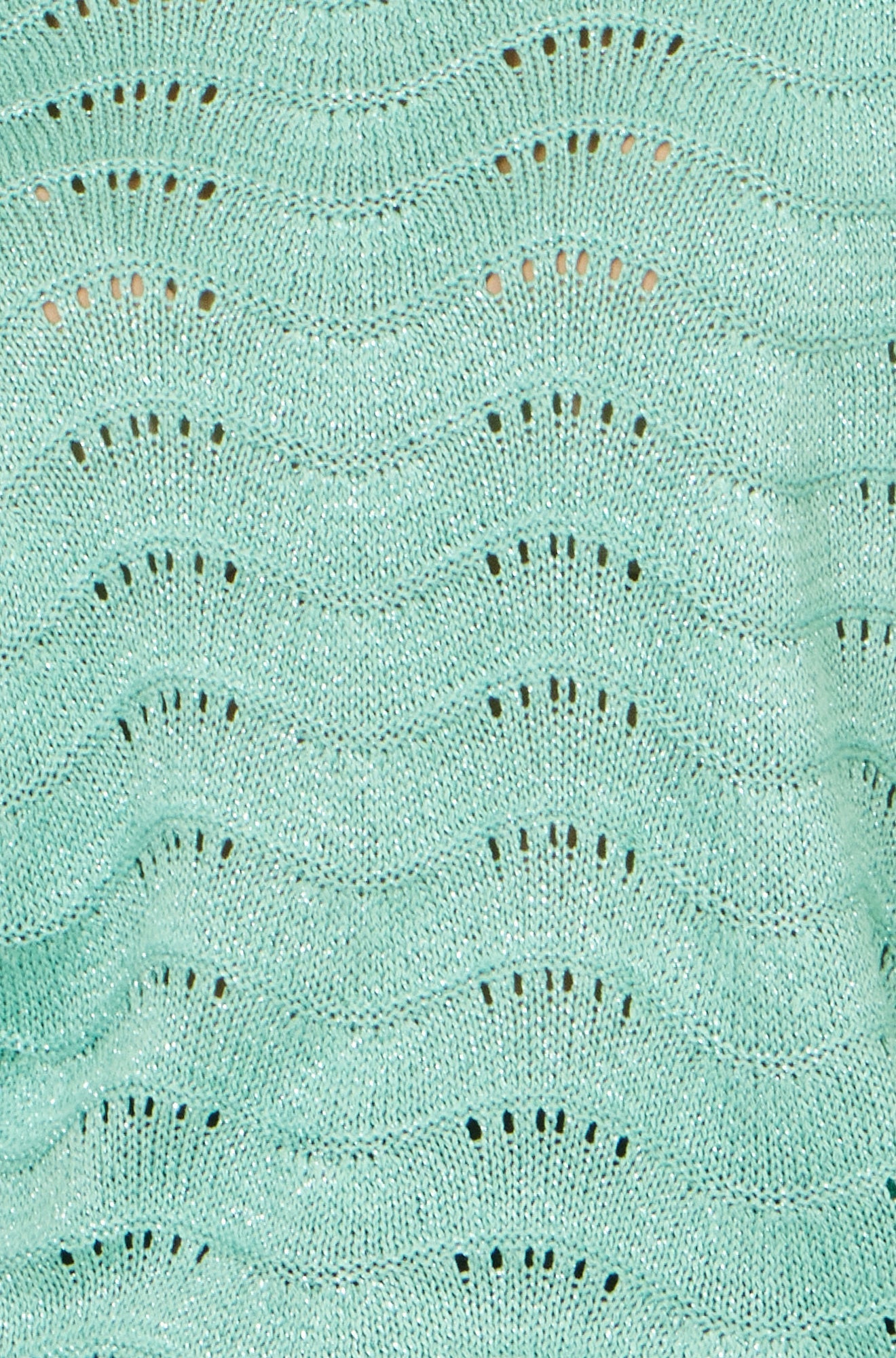 Yumi Aqua Wave Metallic Thread Relaxed Jumper