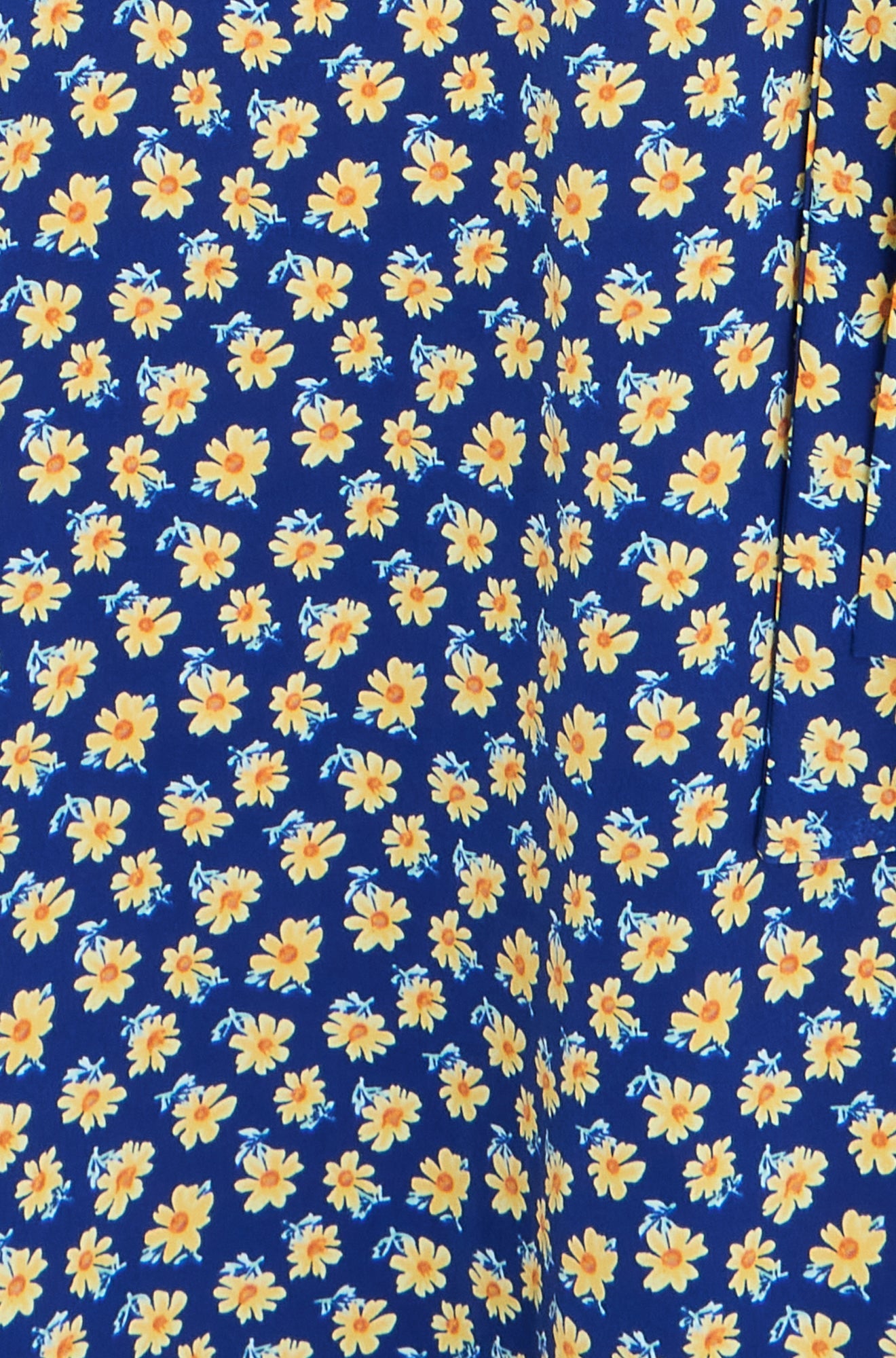 Yumi Navy Floral Midi Shirt Dress