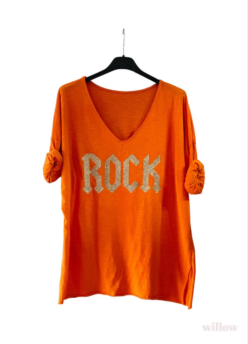 Rock T-shirt: Black