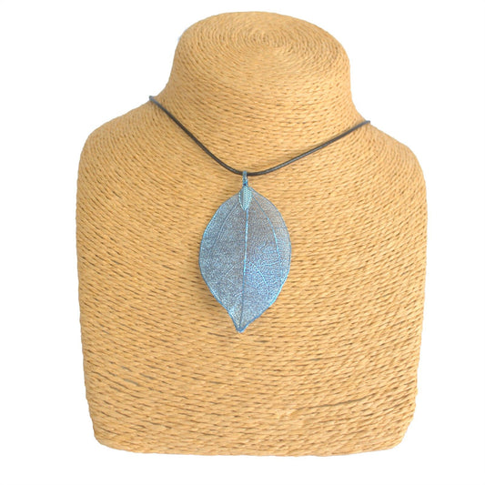 Necklaces - Bravery Leaf - Blue