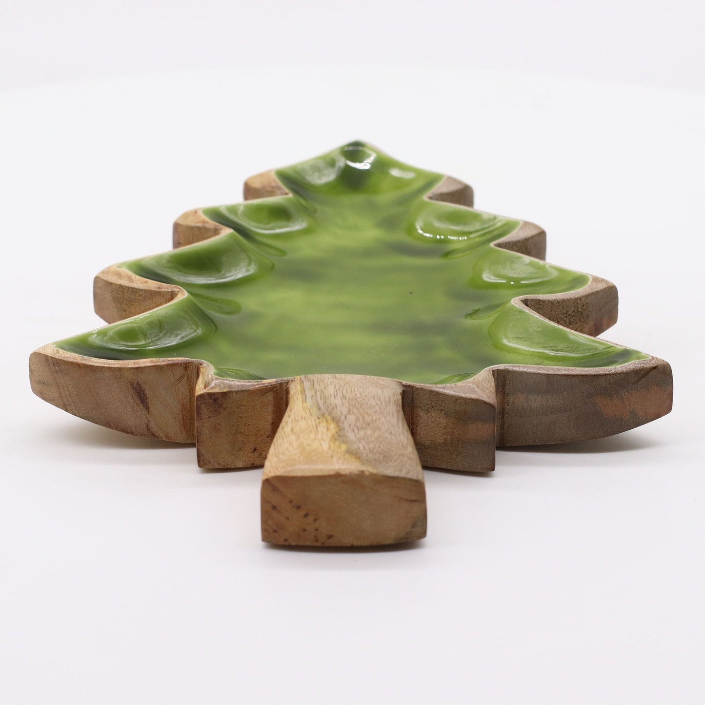 Lost in the Forrest -  Enamel Tree Wooden Bowl - 25x19cm