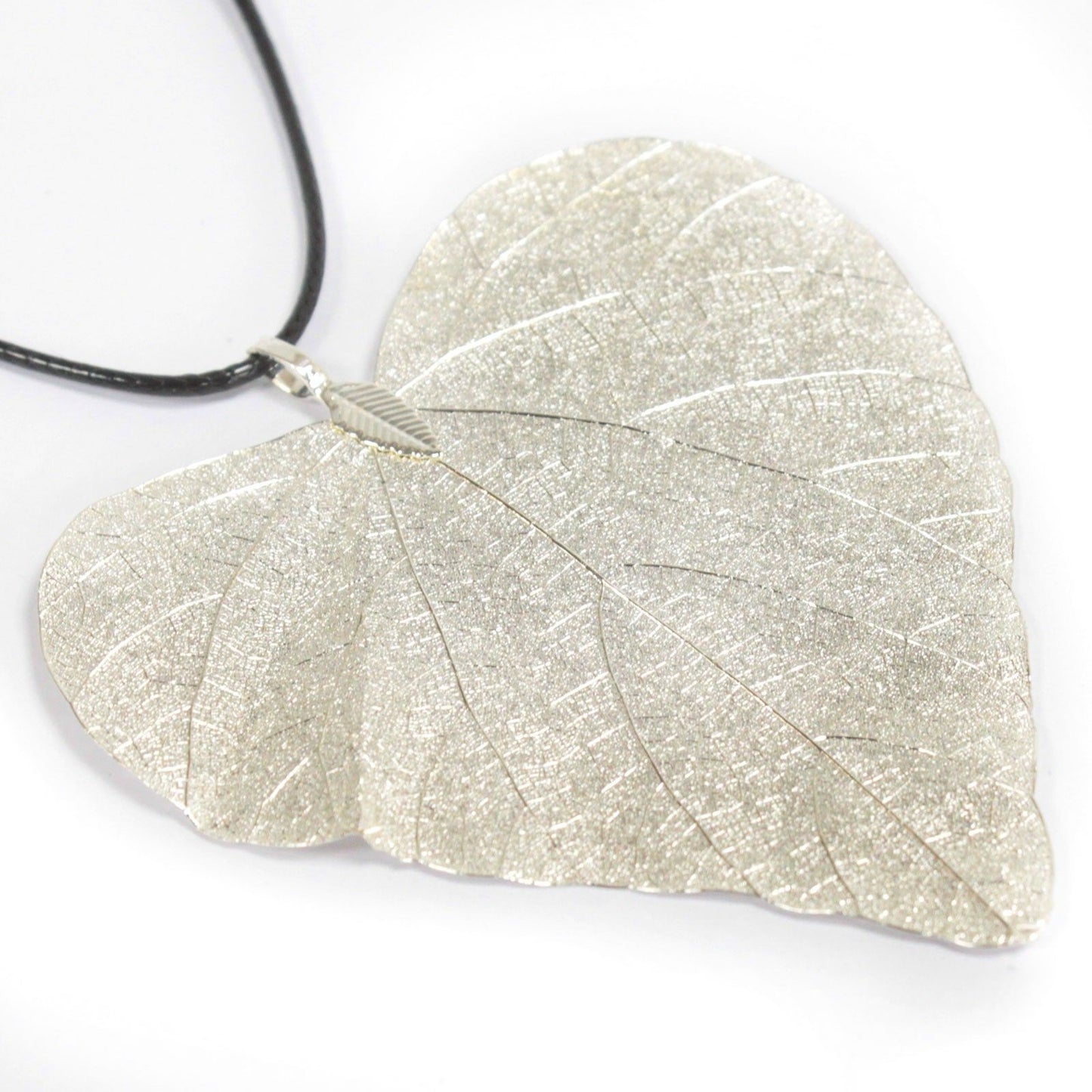 Necklace - Heart Leaf - Silver