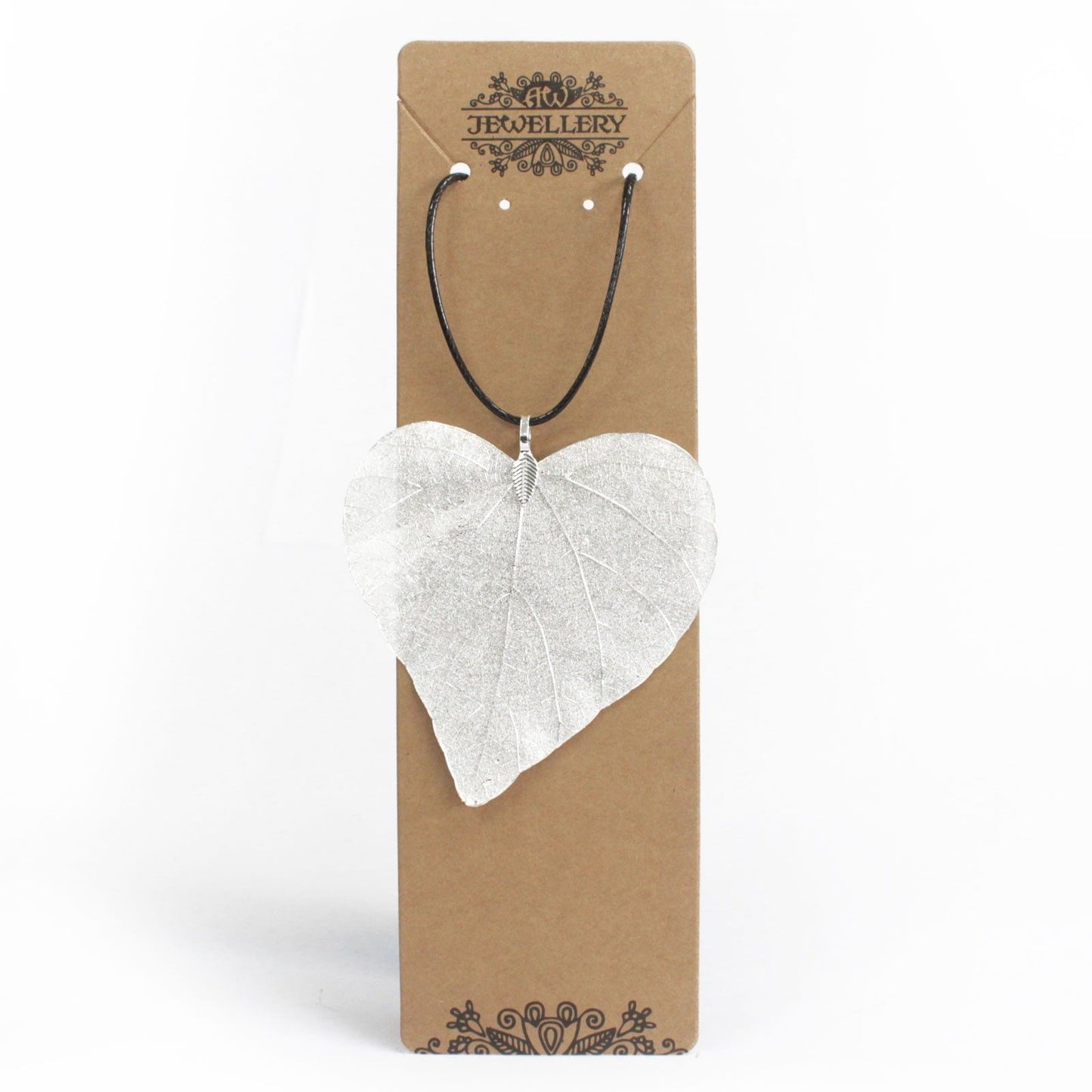 Necklace - Heart Leaf - Silver