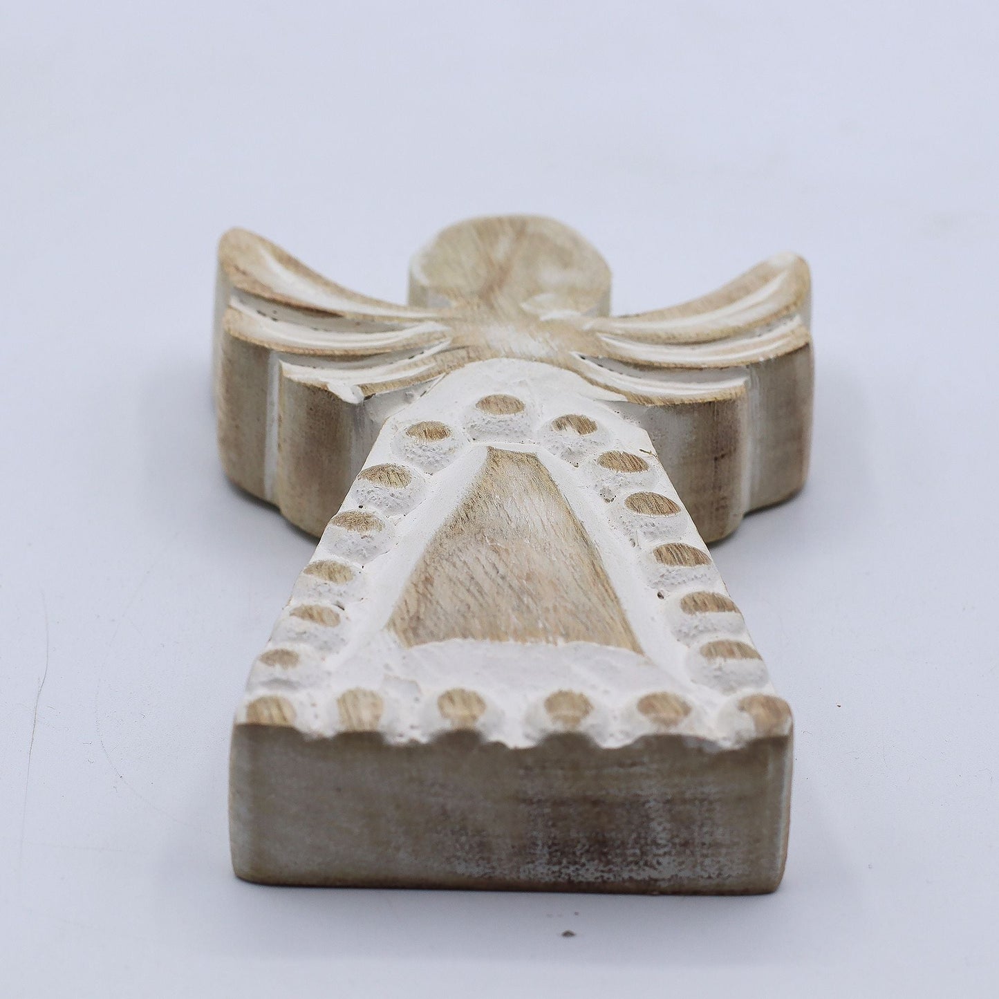 Mango Wood Angel - Whitewash