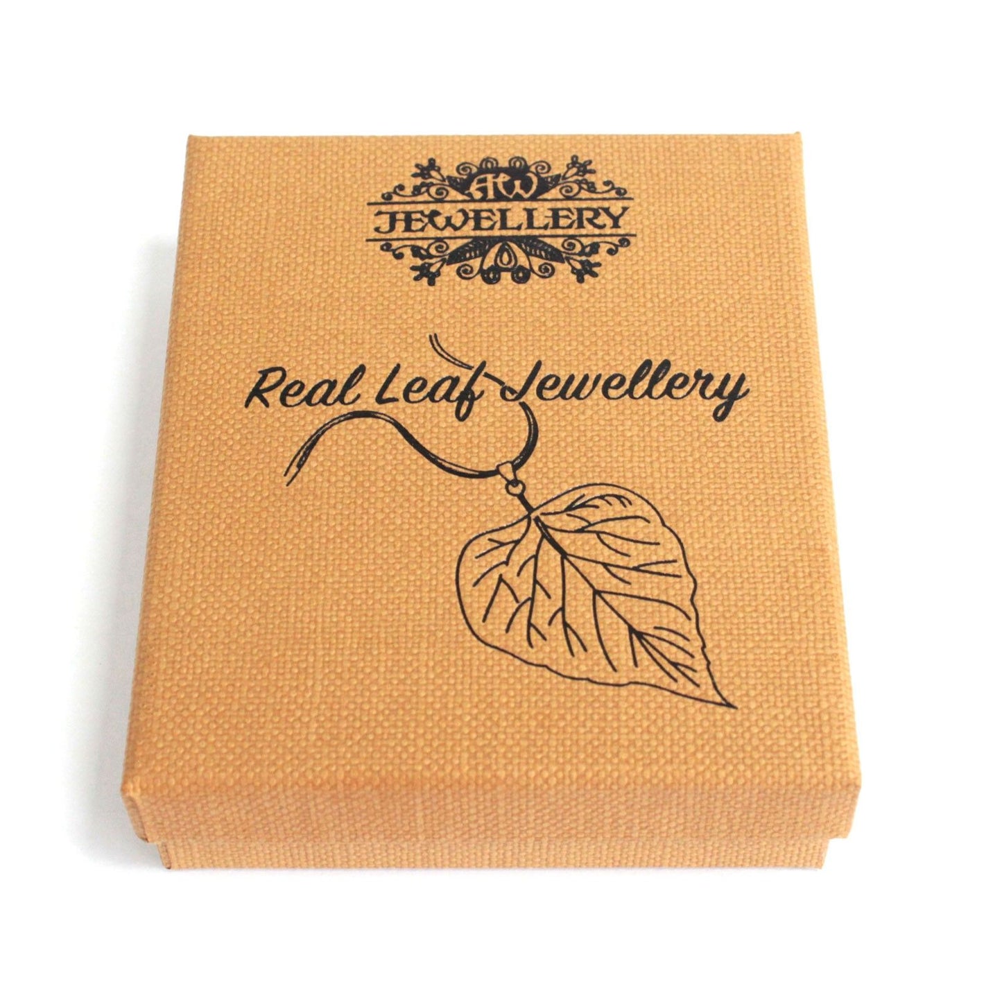 Necklace & Earring Set - Heart Leaf - Gold