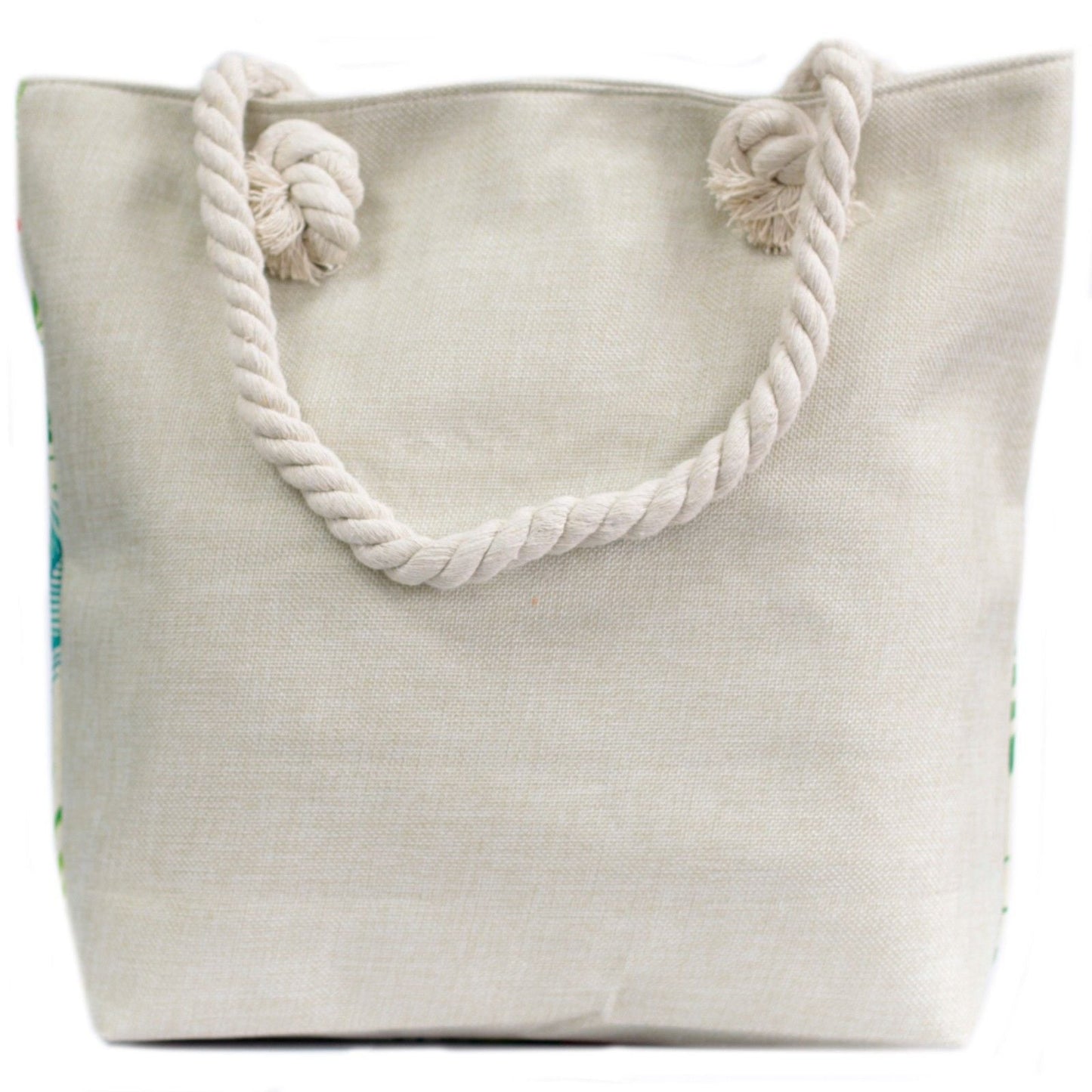 Rope Handle Bag - Tropical Greens