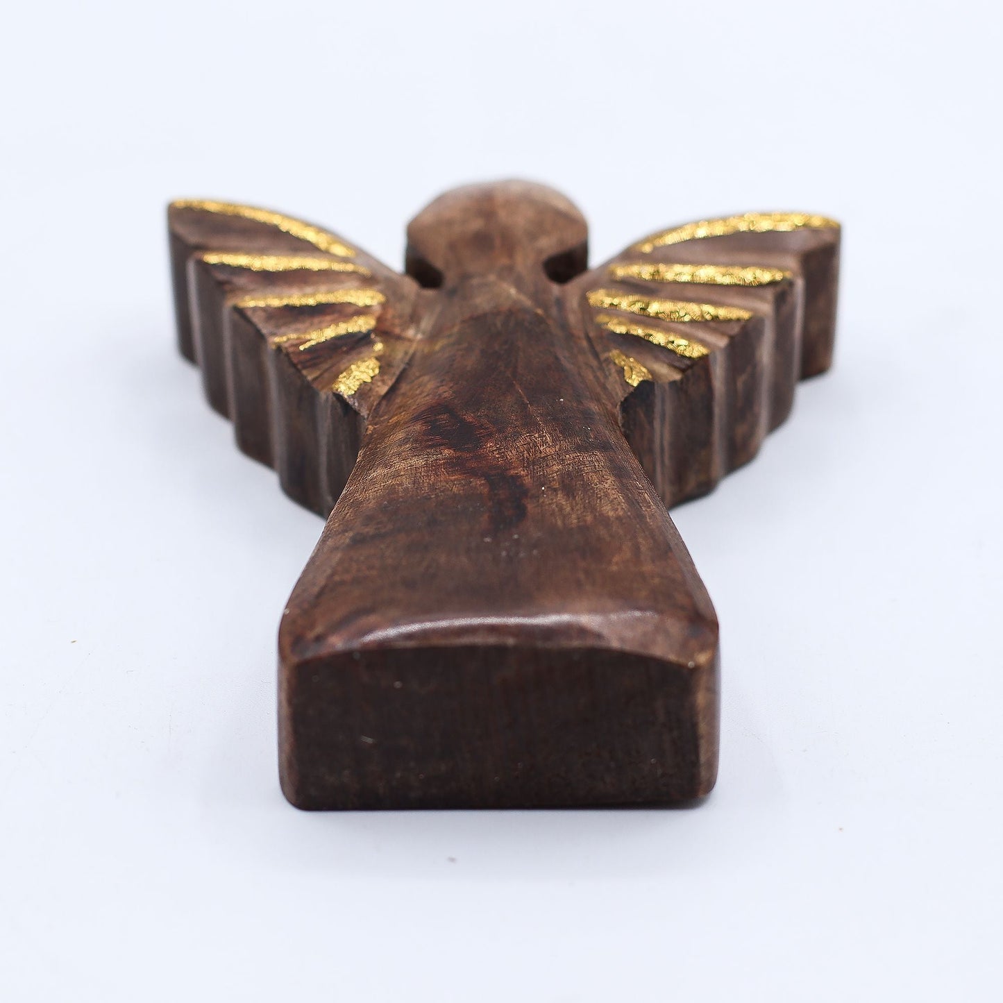 Small Mango Wood Angel - Gold Decor
