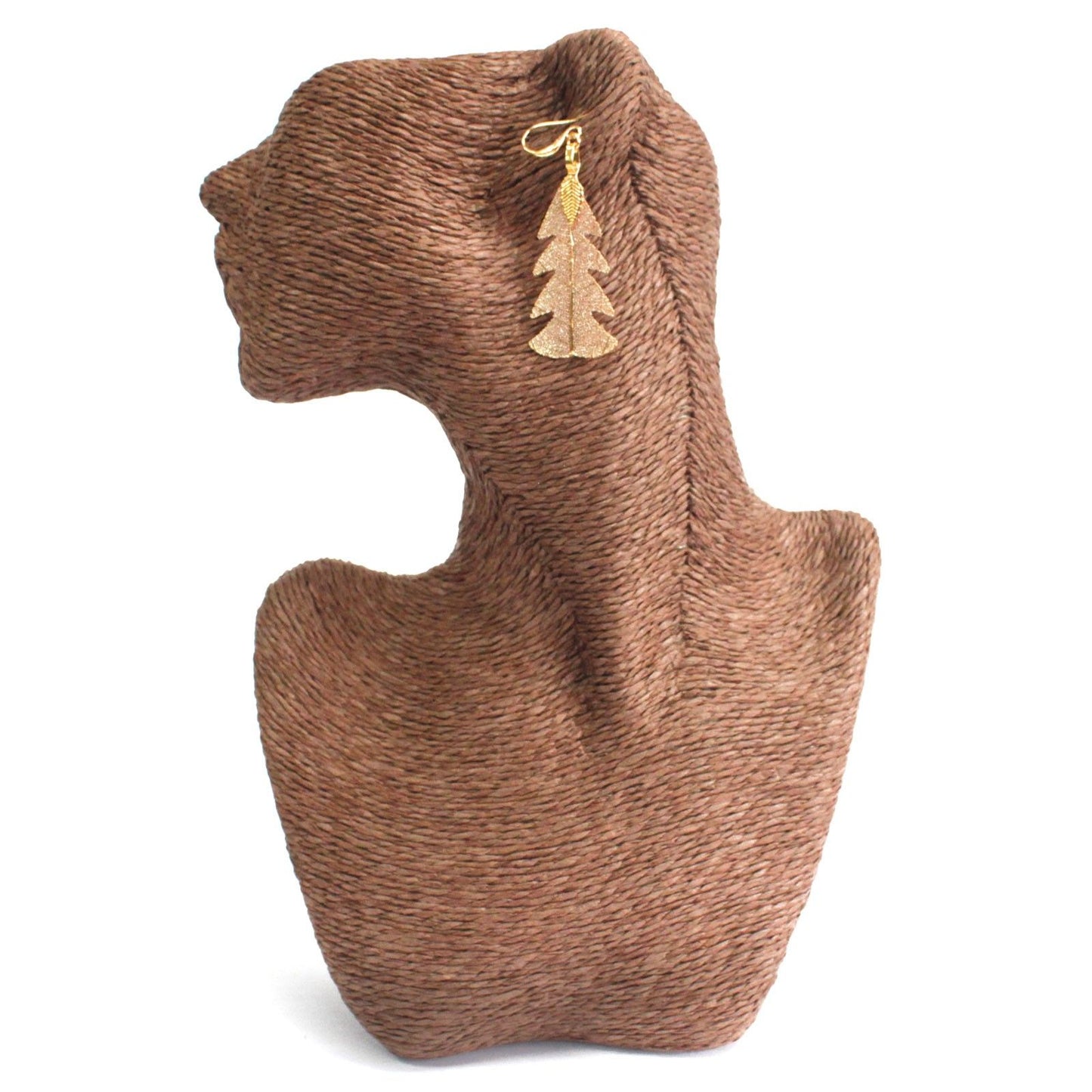 Earrings - Festive Fir Leaf - Gold