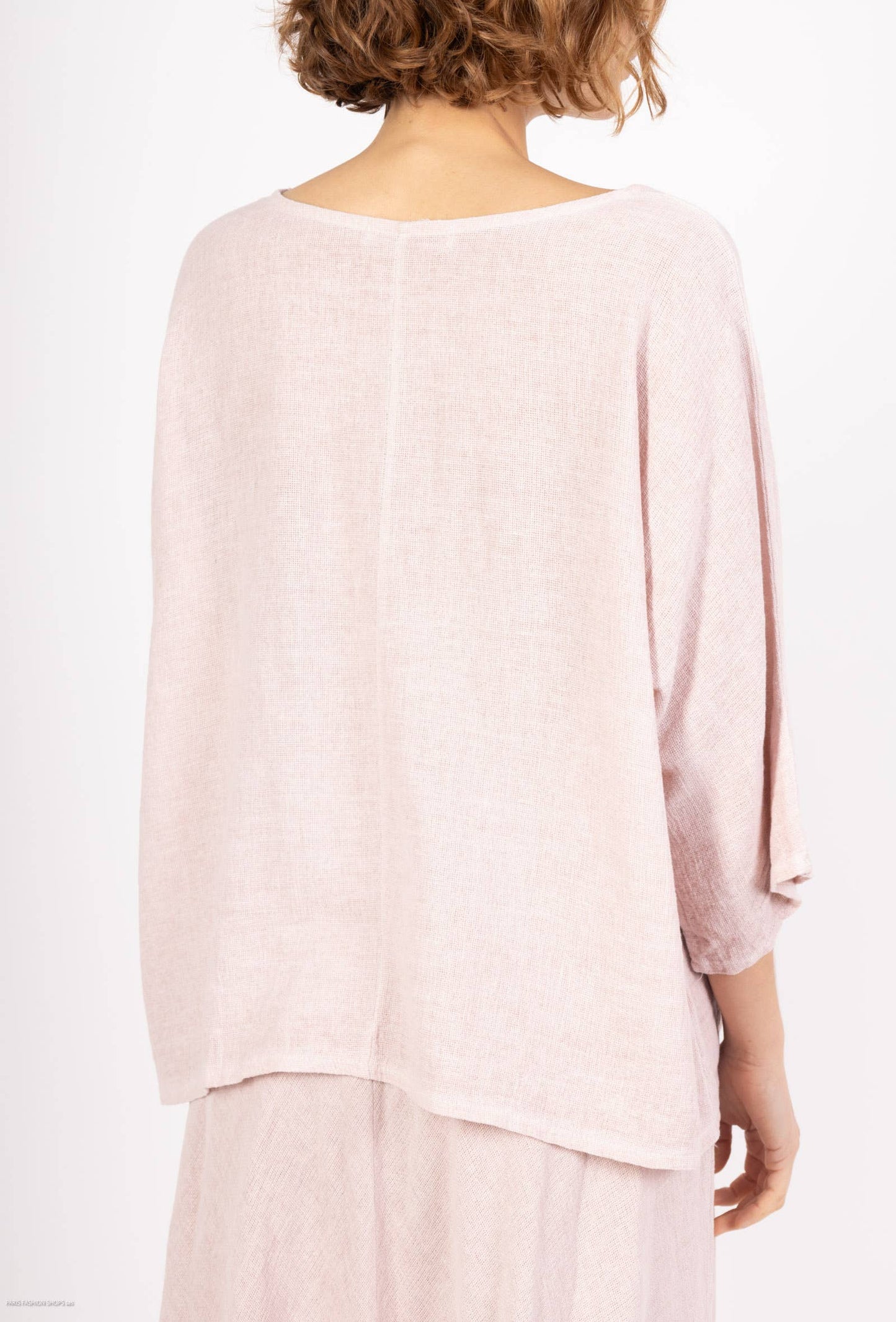 Linen cotton top with a side pocket