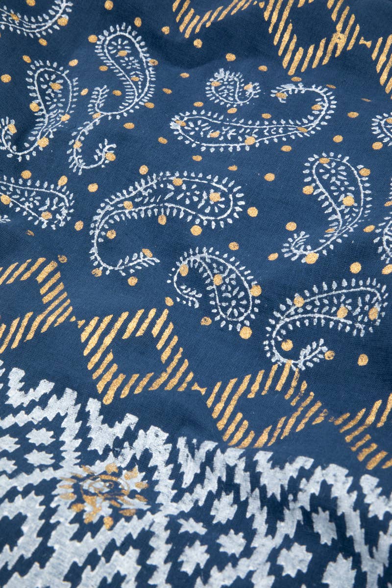 Hand Block Ethnic Print Bag: Eight Miles High