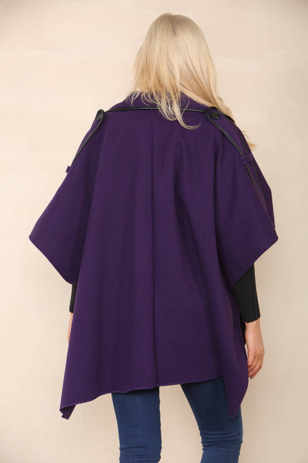 Button Detailed Oversized Jacket Coat