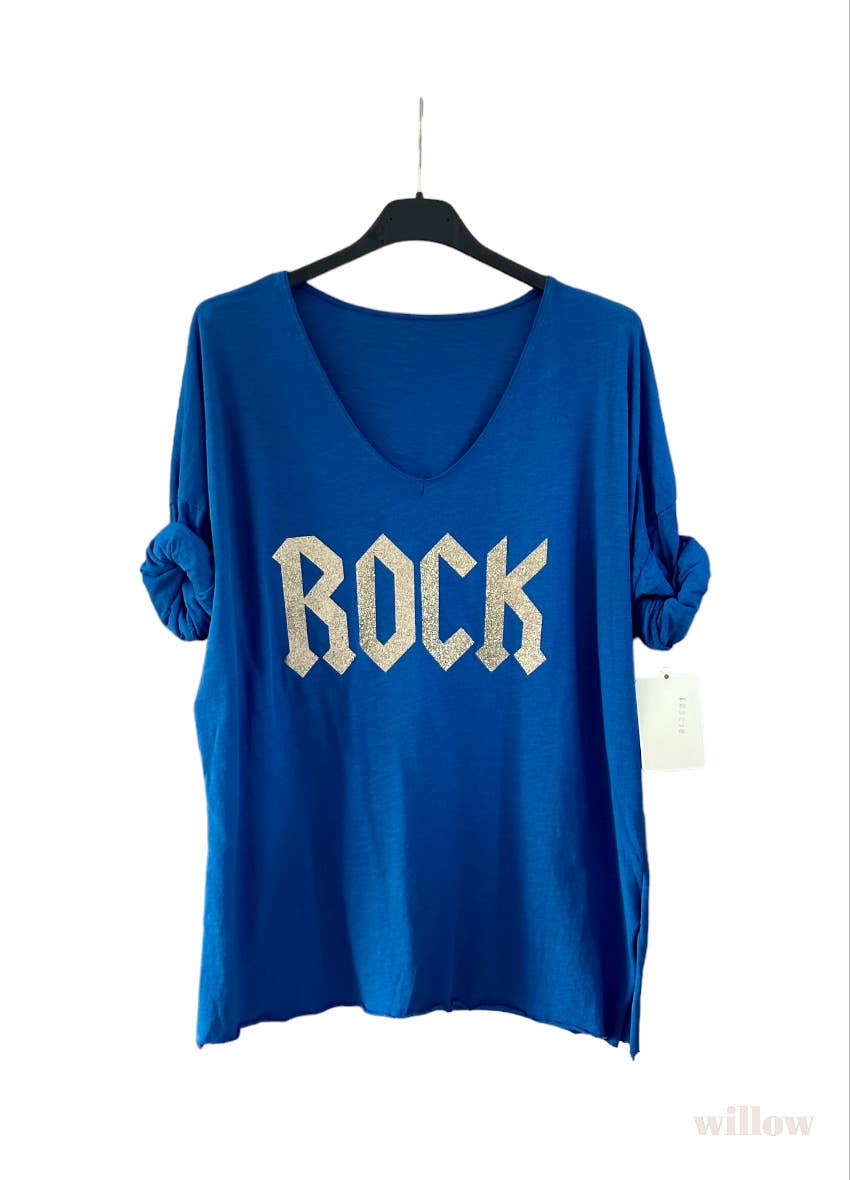Rock T-shirt: Black