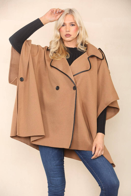 Button Detailed Oversized Jacket Coat