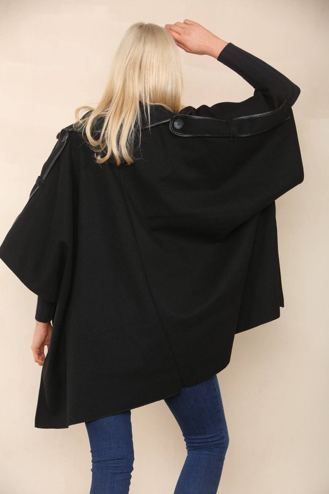 Button Detailed Oversized Jacket Coat: Camel / One Size To Fit UK 8-20