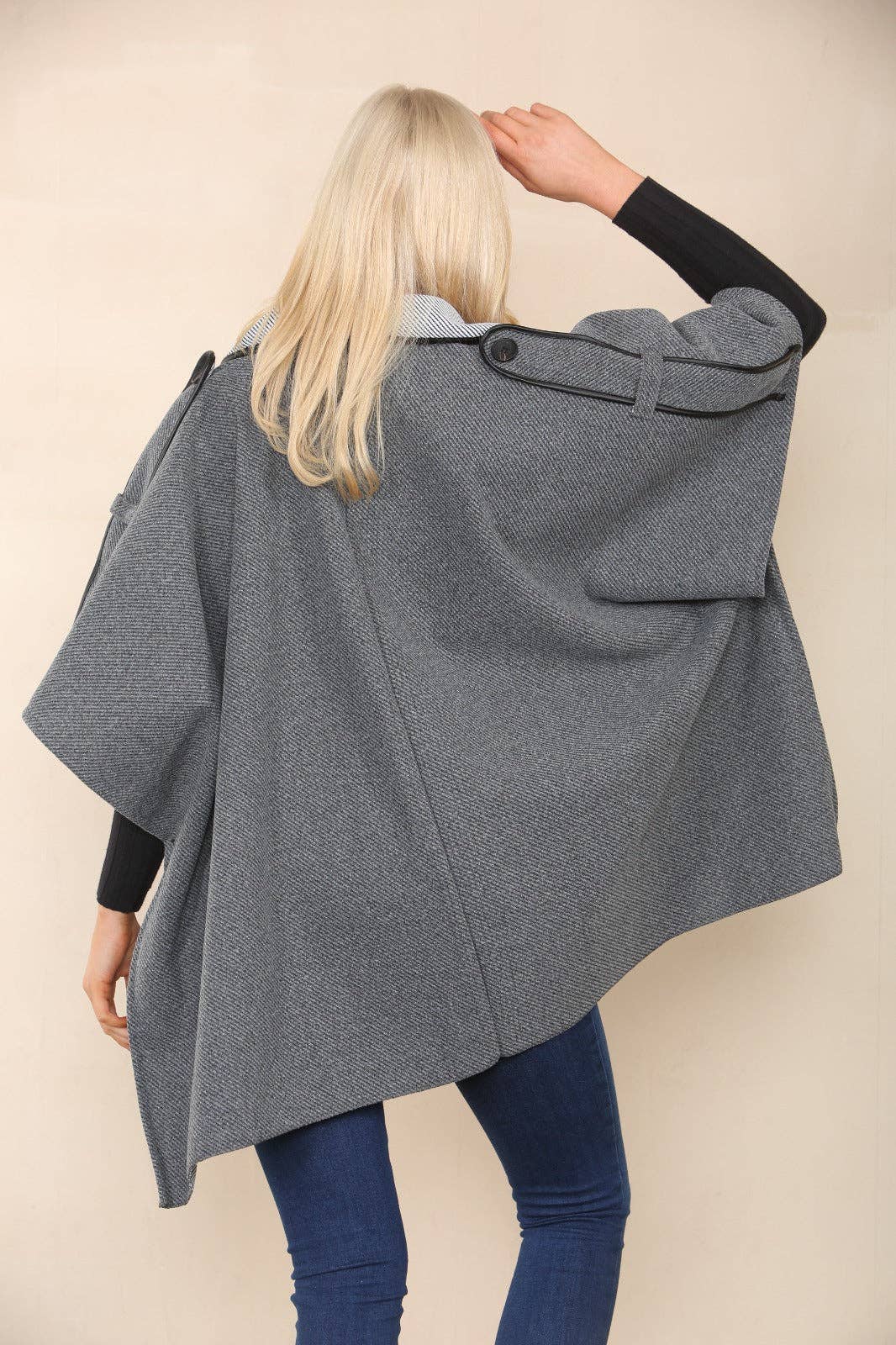 Button Detailed Oversized Jacket Coat: Camel / One Size To Fit UK 8-20