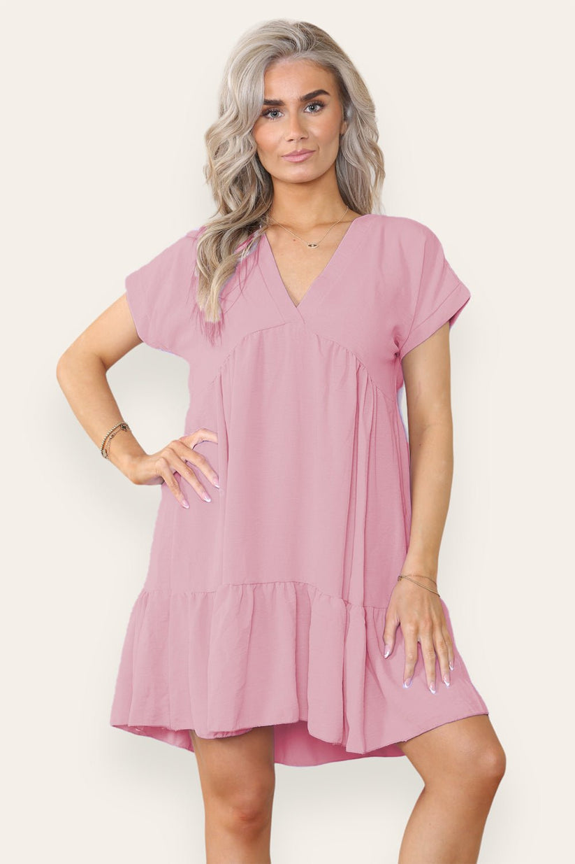 Fancy Style Tiered Smock Dress