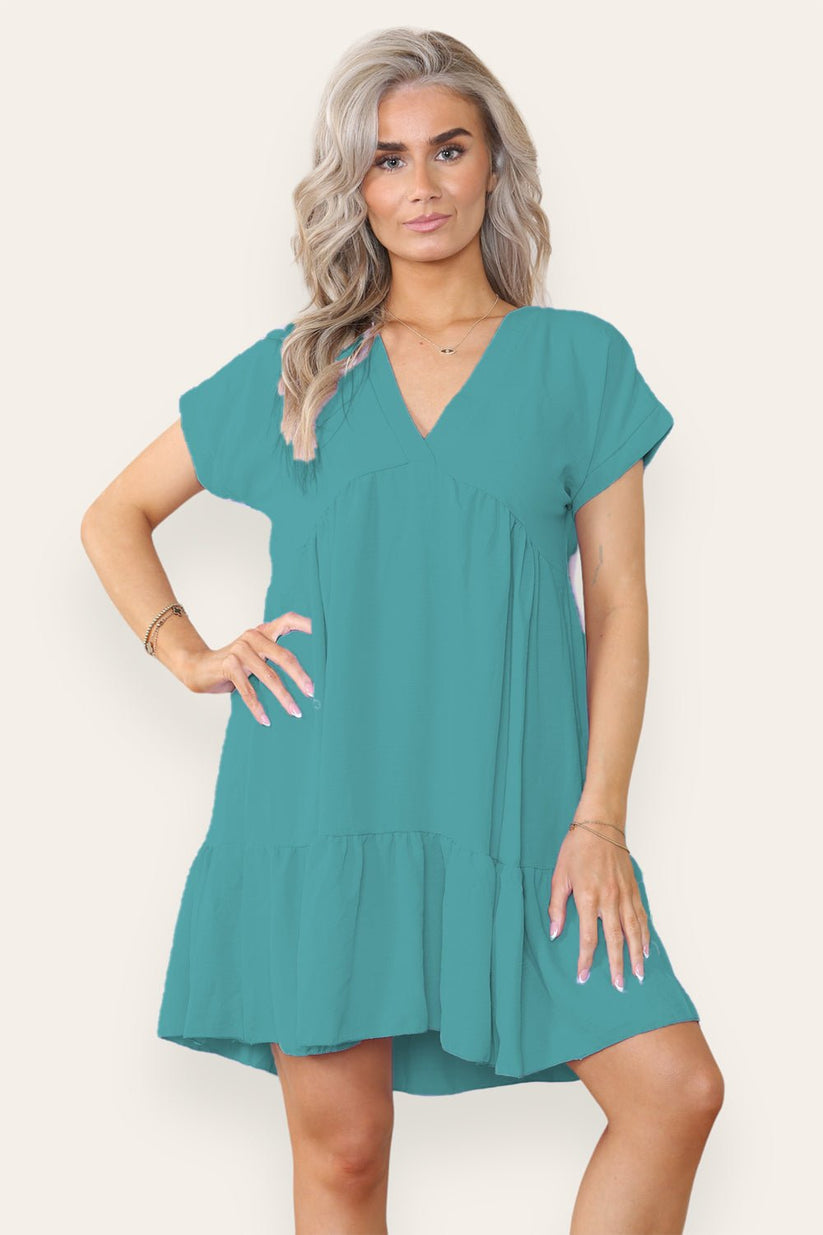 Fancy Style Tiered Smock Dress