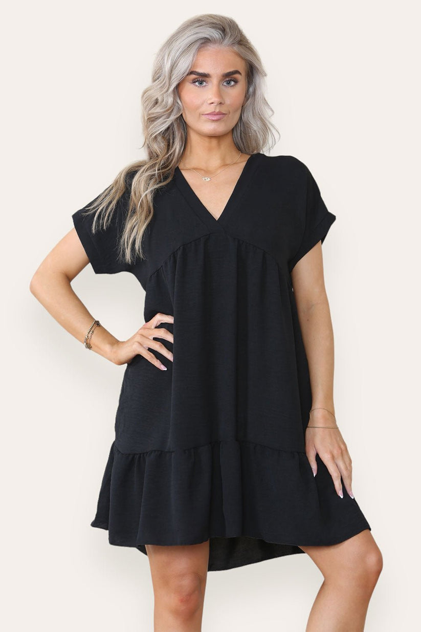 Fancy Style Tiered Smock Dress