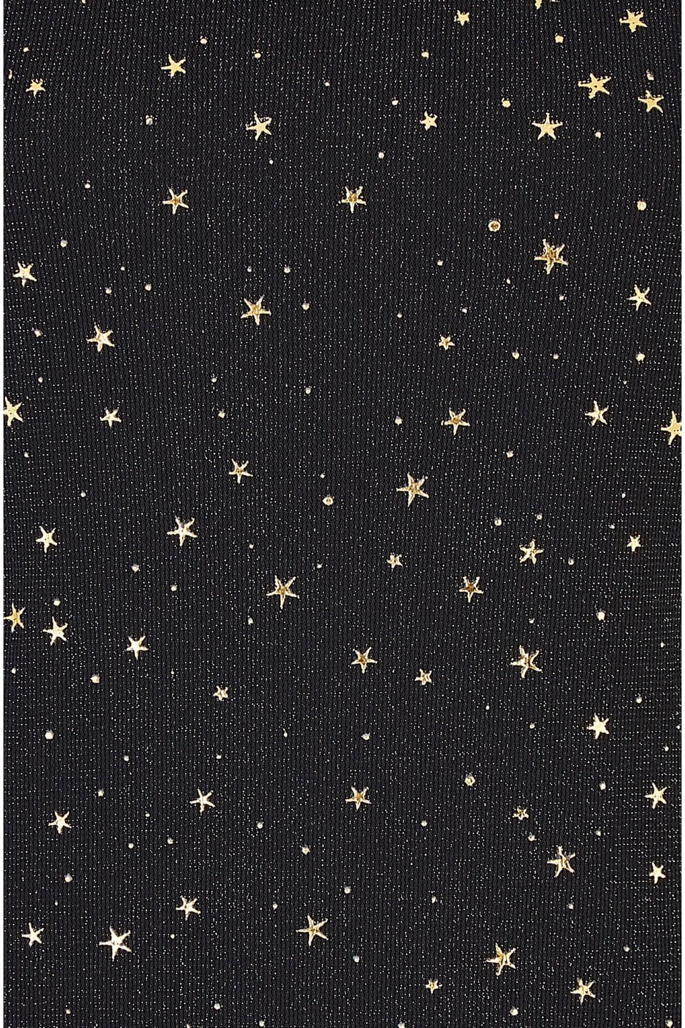 Mela Black Mesh Star Print Long Sleeve Top