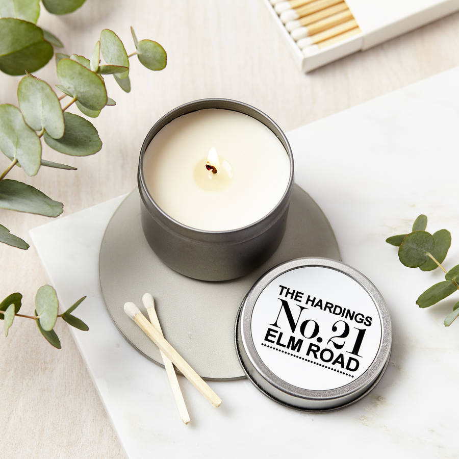 PERSONALISED NEW HOME SCENTED SOY CANDLE