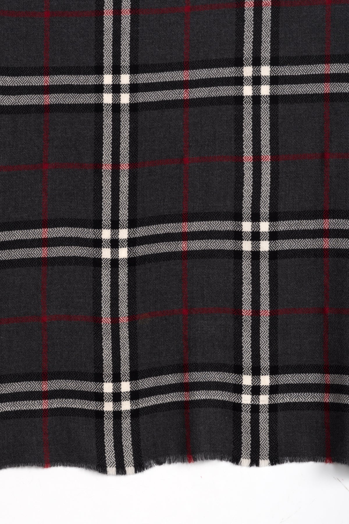 Window Checks with Big Diamond Weave - Charcoal Black White