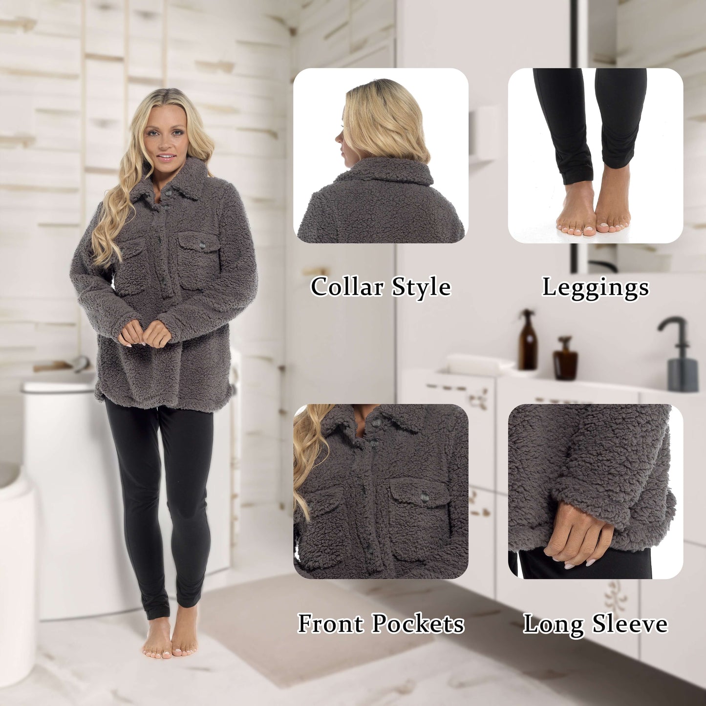 Women's Ultra-Soft Sherpa Lounge Set