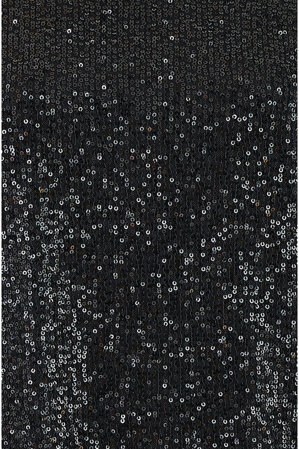 Yumi Black Sequin Top With Sheer Sleeves And Cut Out Back