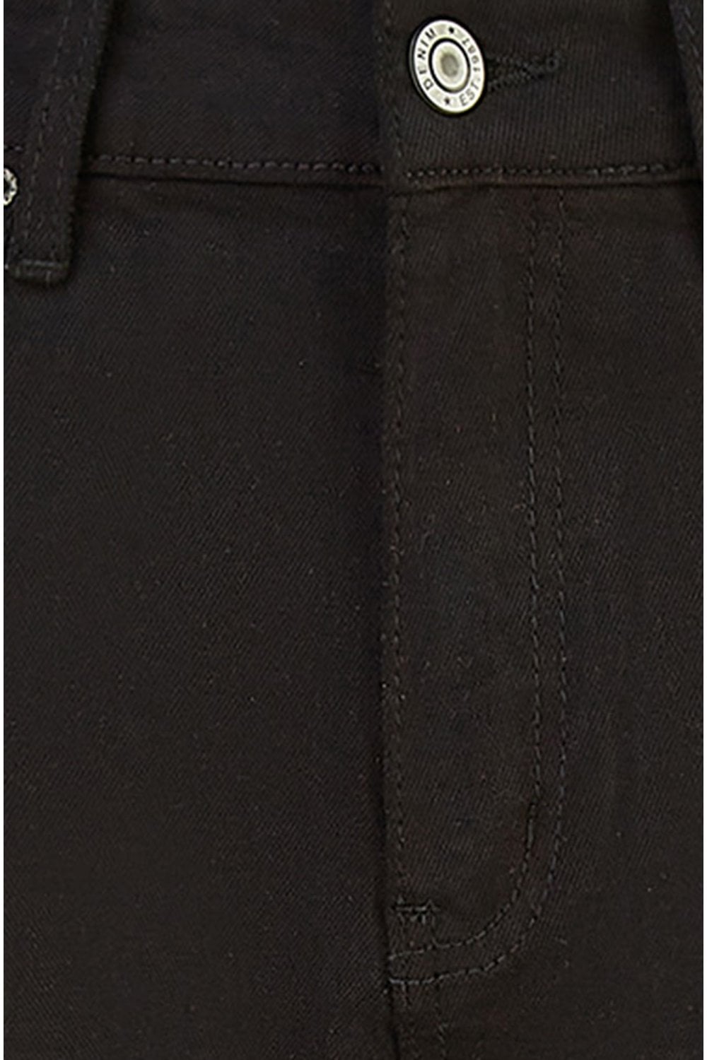 Yumi Black Stretch Canvas Wide Leg High Waist Jeans