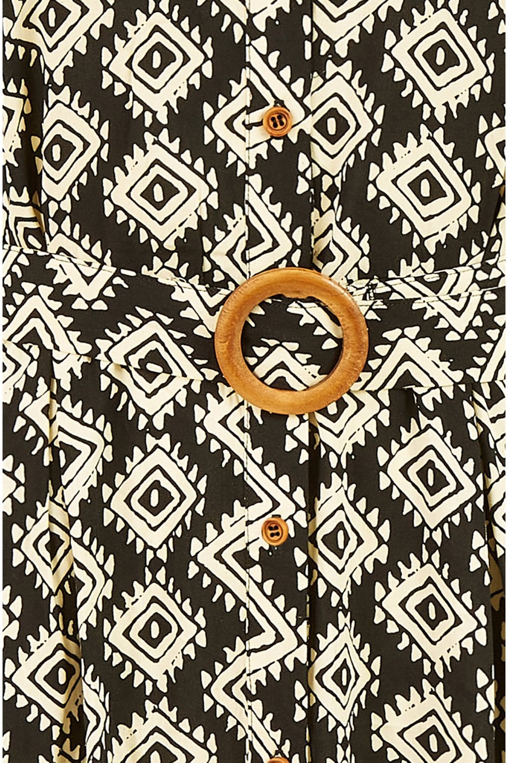 Yumi Black Viscose Midi Shirt Dress With Matching Belt