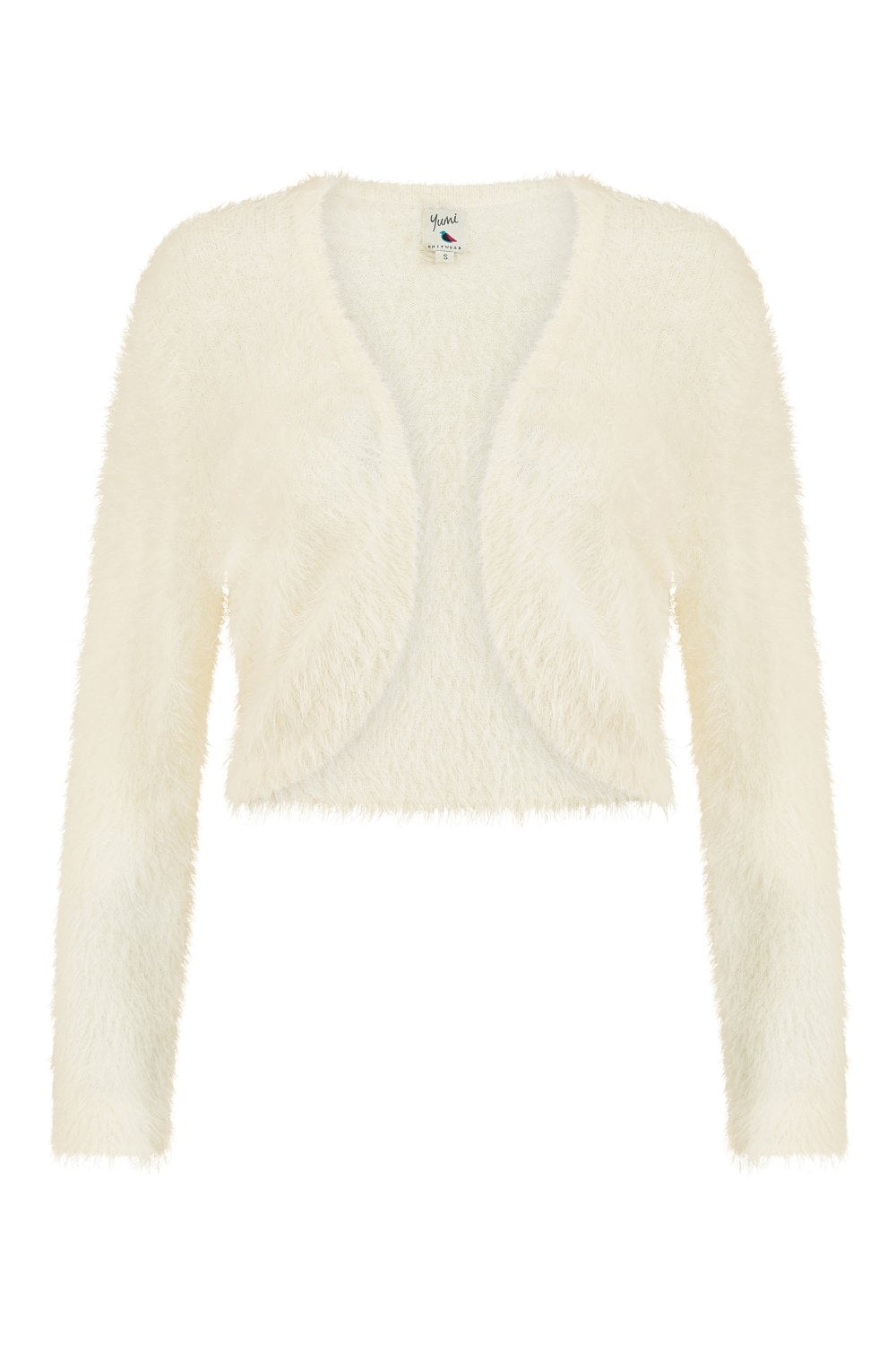 Yumi Ivory Eyelash Knit Bolero