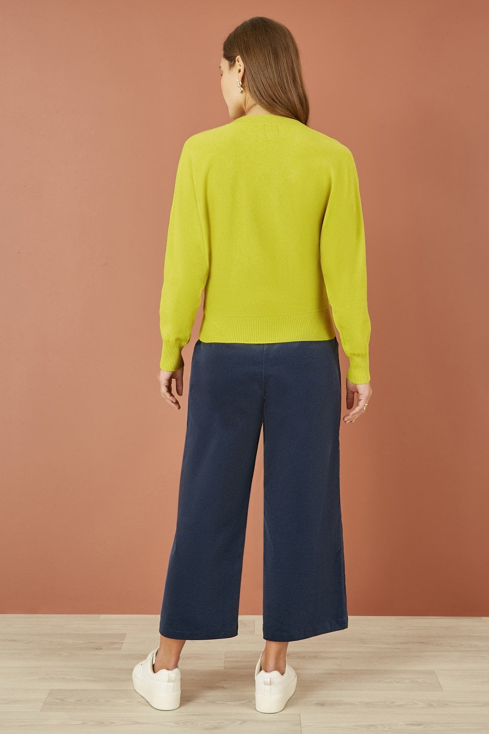 Yumi Lime Knitted Batwing Jumper