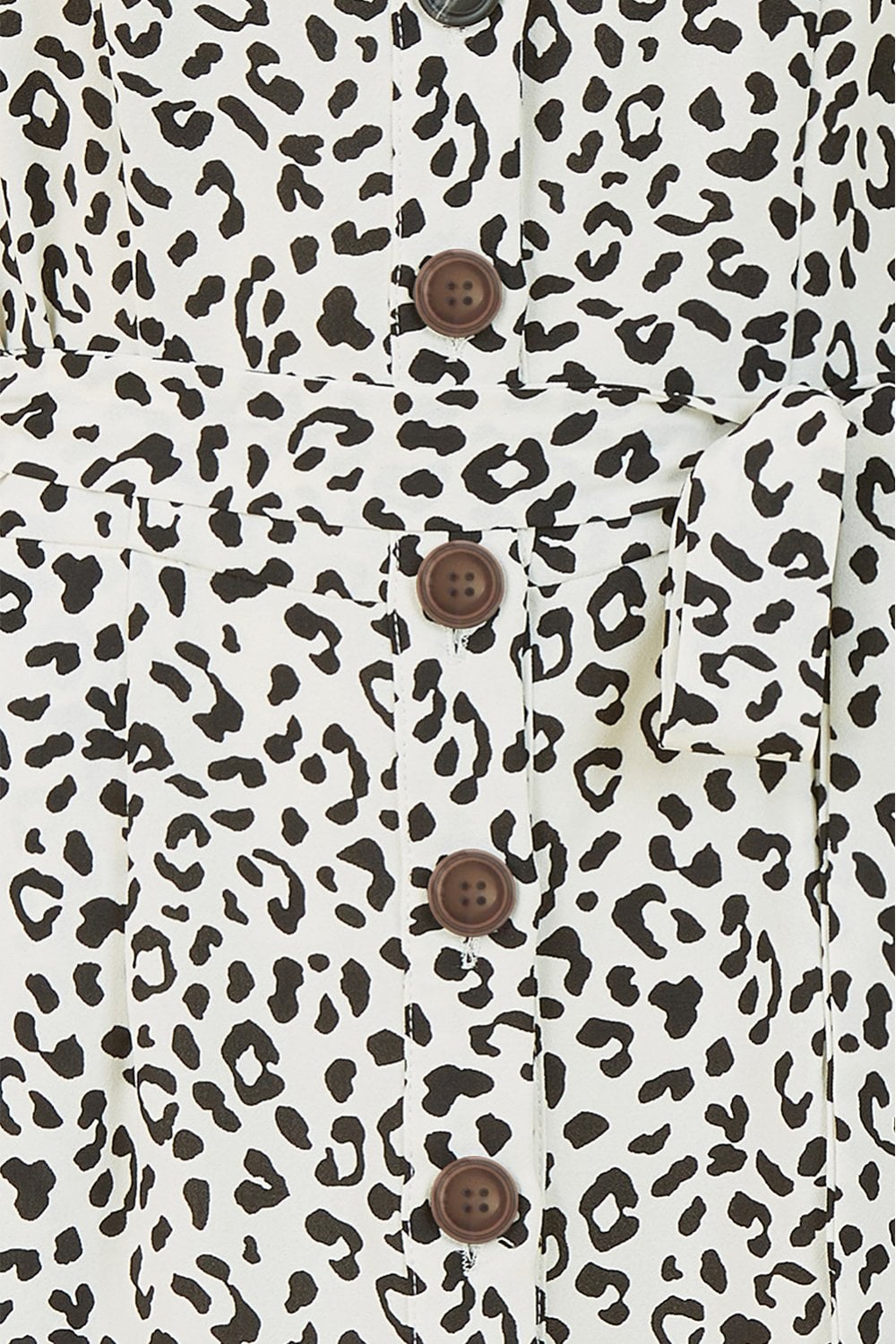 Yumi White Animal Print Button Up Sundress