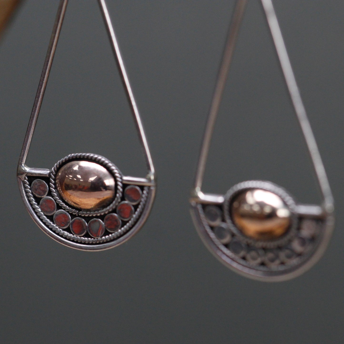 Silver & Gold Earring - Luna Balance